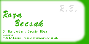 roza becsak business card